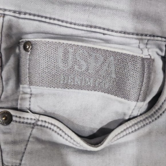 U.S. Polo Assn. Jeans light grey men's size 32 x 29 stretchy - Picture 6 of 8